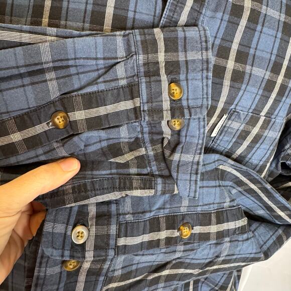 Carhartt Relaxed Fit Blue Black Plaid Flannel Shirt 2XL Cotton Workwear - Picture 4 of 9